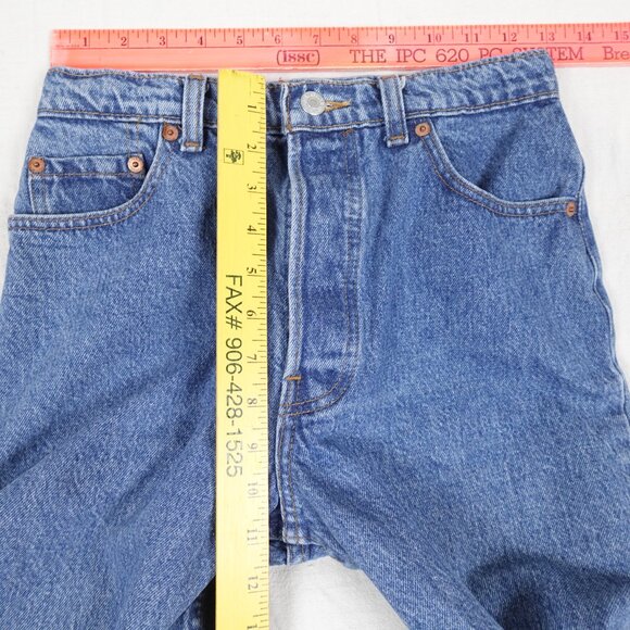 Vintage Levi's 501 Mom Jeans Women's 26x32 High Waist Tapered Leg 90s - Picture 10 of 14